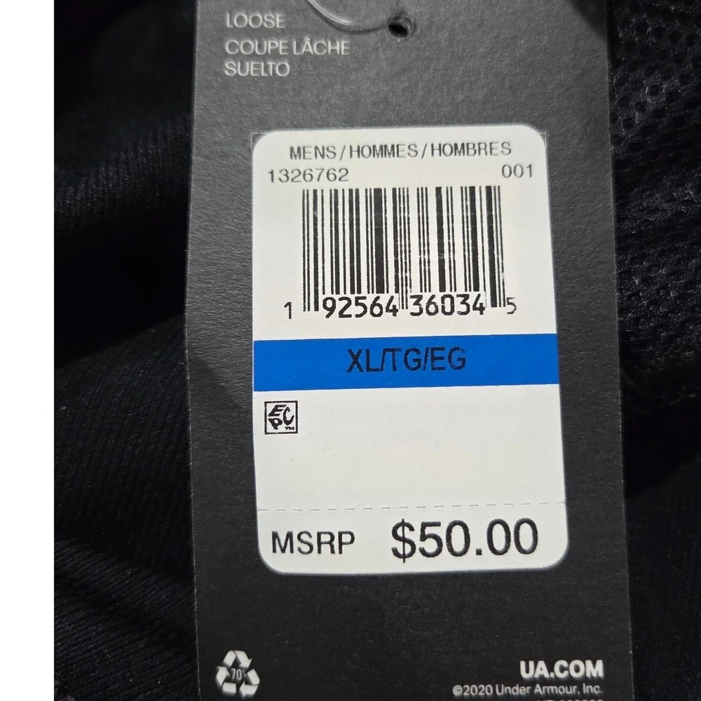 Under Armour Rival Knit Pants Mens XL Black White Track Athletic Performance NEW